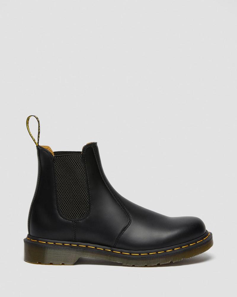 Botines Chelsea Dr Martens 2976 Yellow Stitch Smooth Cuero Hombre Negros | MX 314AHK